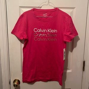 Calvin Klein pink performance tee shirt in XL